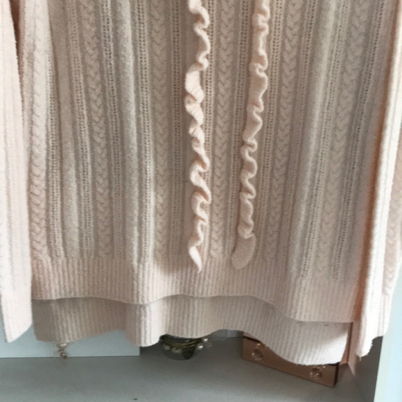 KENSIE Pink Turtleneck Frill Sweater - Picture 5 of 7
